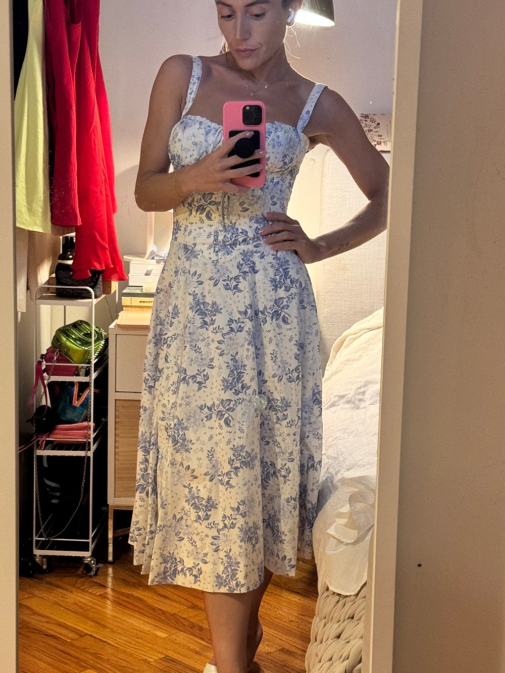 House of CB Blue Floral Bustier Sundress